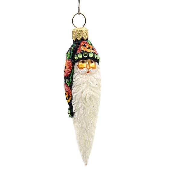 Patricia Breen Stocking Cap Santa Halloween Pumpkins Christmas Tree Ornament - Picture 1 of 5